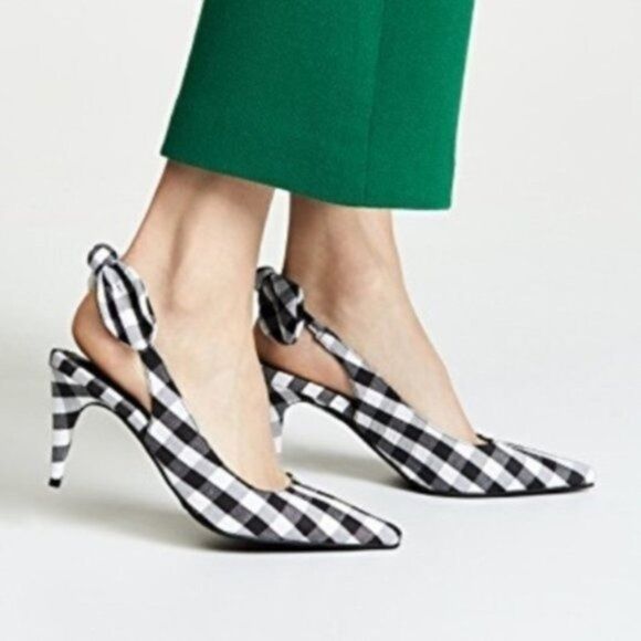 Jeffrey Campbell Cindy Gingham Slingback Pumps – Retro Chic with a Modern Twist​ - Picture 8 of 8